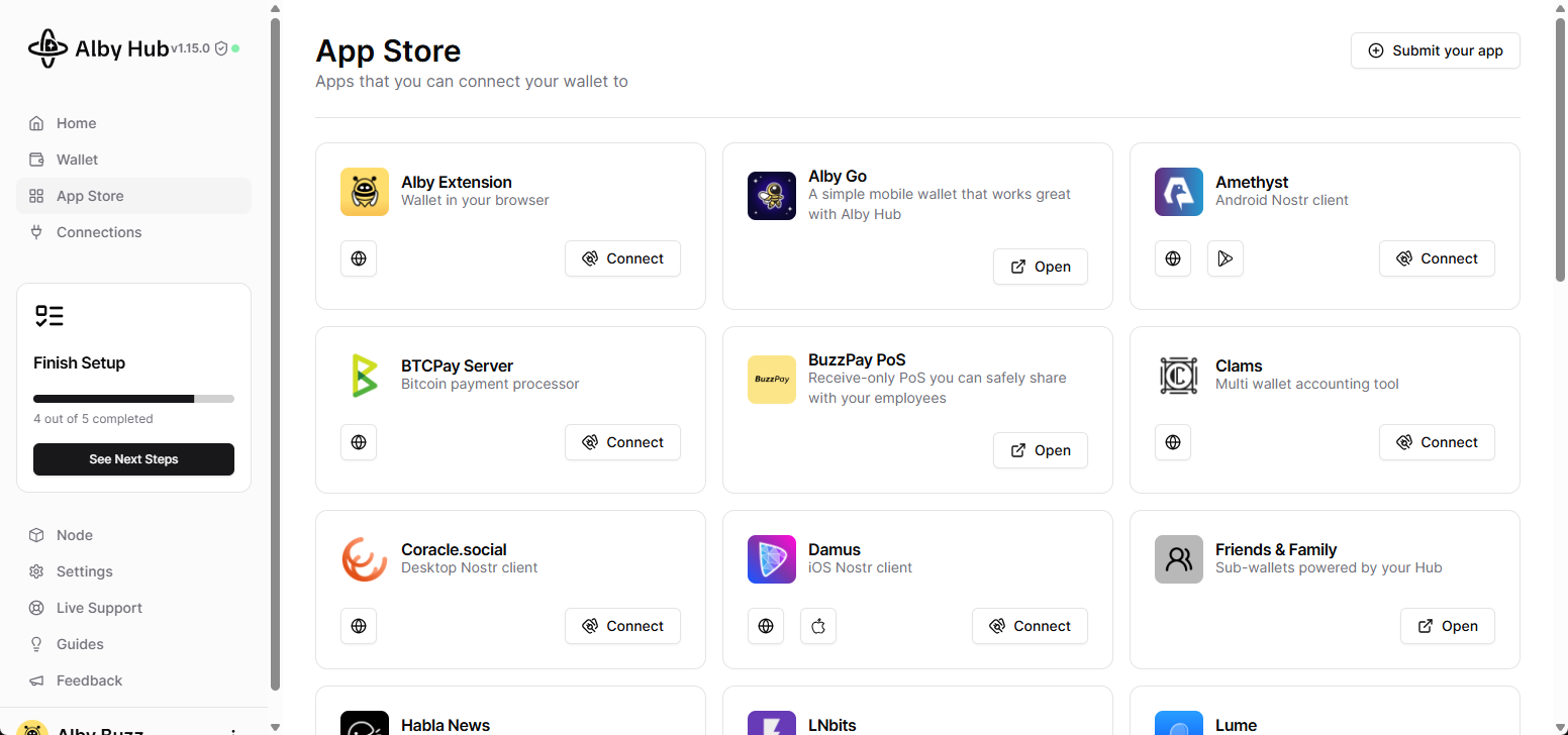 Alby Hub App Store