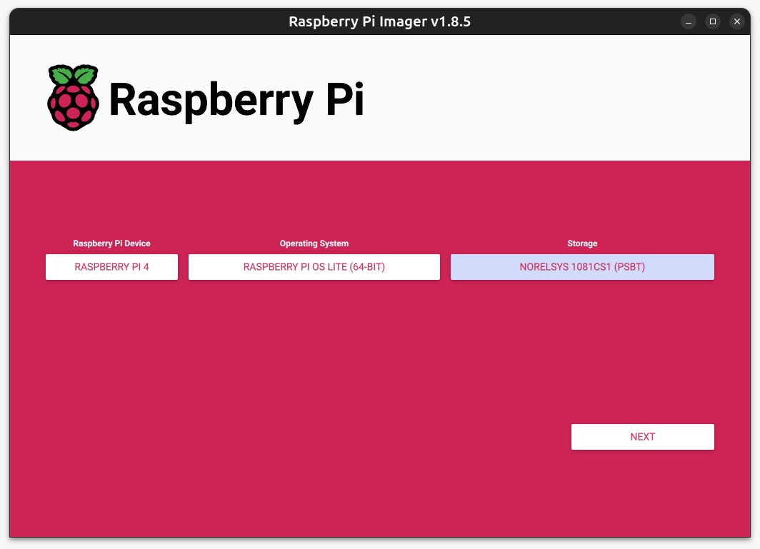 Setup for flashing Raspi OS Lite